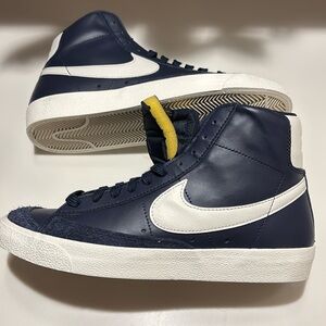 Nike Blazers high top Sneakers Blue leather size 9